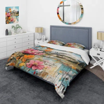 Design Art Ancient Ruins Athens  Ii - Athens Duvet Cover Set In Blue;pink