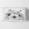 Design Art Anemone Bouquet With Eucalyptus Leaves Rectangular Pillow Cover & Insert