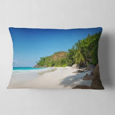 Design Art Anse Georgette Beach Light Blue - Sea & Shore Printed Throw Pillow