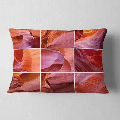 Design Art Antelope Canyon Collage - Landscape Printed Pillow