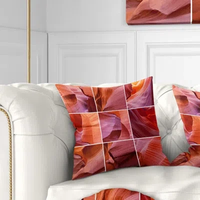 Design Art Antelope Canyon Collage - Landscape Printed Pillow