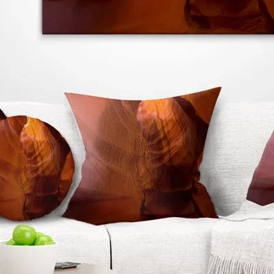 Design Art Antelope Canyon Crack - Landscape Printed Pillow