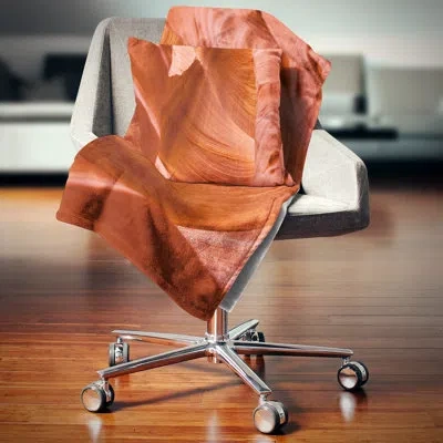 Design Art Antelope Canyon Details - Landscape Printed Pillow