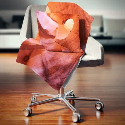 Design Art Antelope Canyon Inside - Landscape Printed Throw Pillow