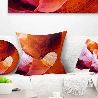 Design Art Antelope Canyon Usa - Landscape Printed Pillow