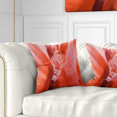 Design Art Antelope Canyon Walls - Landscape Printed Pillow