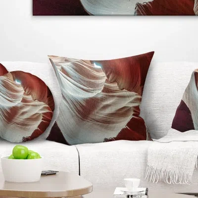 Design Art Antelope Canyons Hollow - Landscape Printed Pillow