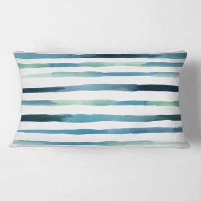 Design Art Aquatic Verticals Rectangular Pillow Cover & Insert