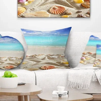 Design Art Beach And Shore Caribbean Sea Starfish Throw Pillow