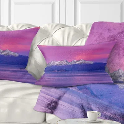 Design Art Beach And Shore Ushuaia Sunrise Argentina Lumbar Pillow