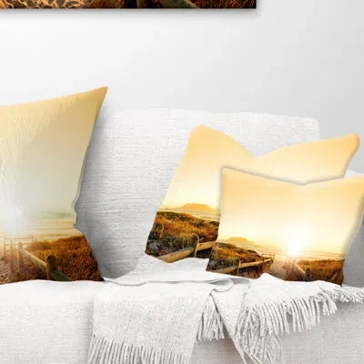 Design Art Beach Near Cape Town Panorama - Landscape Printed Throw Pillow