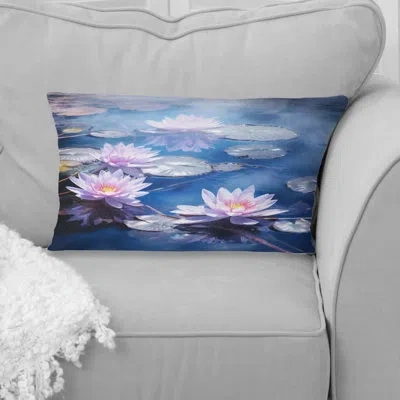 Design Art Beach Photo Mysterious Depths Ii - Coastal Beach Printed Throw Pillow In Pink;purple