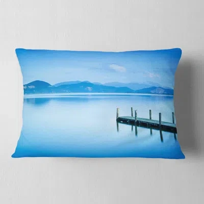 Design Art Beautiful Pier In Sea - Sea & Shore Printed Pillow
