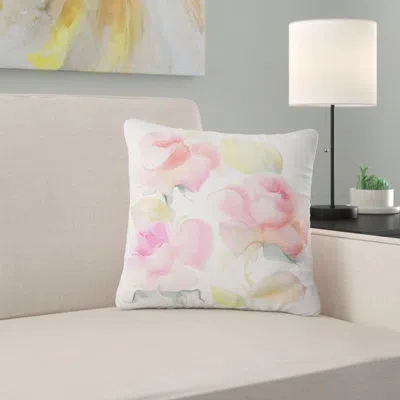 Design Art Beautiful Pink Rose Flowers - Floral Printed Pillow