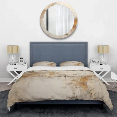 Design Art Beige Christianity Cross Of Jesus - Abstract Duvet Cover Set