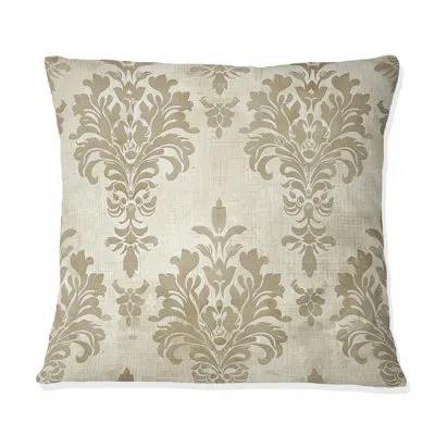 Design Art Beige Country Floral Chic Iii - Floral Pillow