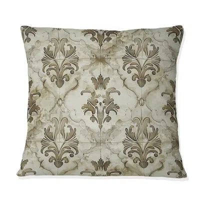 Design Art Beige Country Floral Chic Iv - Floral Pillow