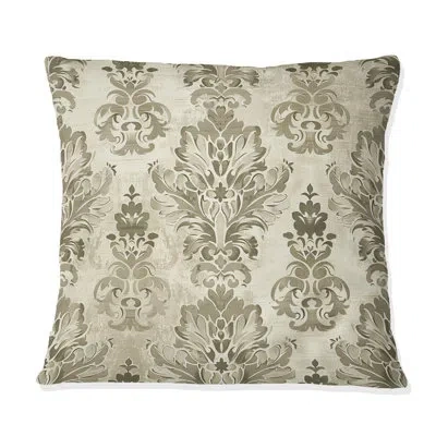 Design Art Beige Country Floral Chic Ix - Floral Pillow