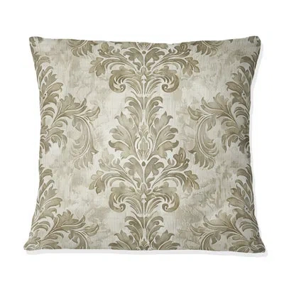 Design Art Beige Country Floral Chic Vi - Floral Pillow