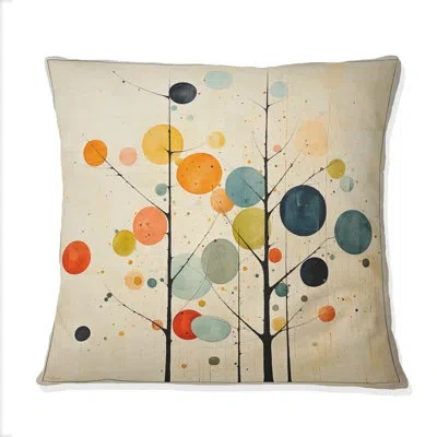Design Art Beige Mid Century Minimalist Masterpiece - Minimalism Printed Throw Pillow