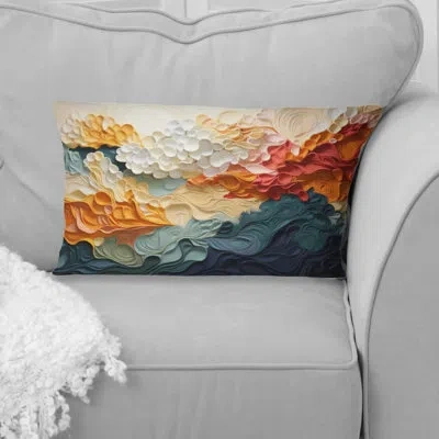 Design Art Bio Morphism Organic Forms Vi - Bio Morphism Printed Throw Pillow In Multi-color