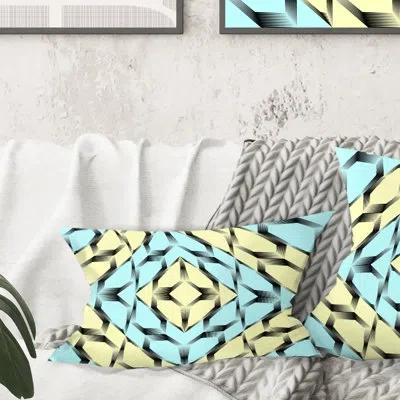 Design Art Black And White Fashion Ornament - Mid-century Modernprinted Throw Pillow
