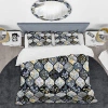 Design Art Black Patchwork Pattern - Patterned Duvet Cover Set In Black,white