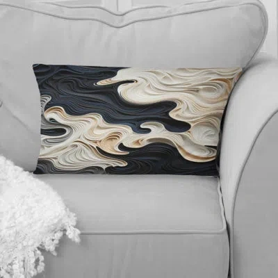 Design Art Black White Opt Art Rhythmic Pulses Ii - Op Art Printed Throw Pillow In Black;white