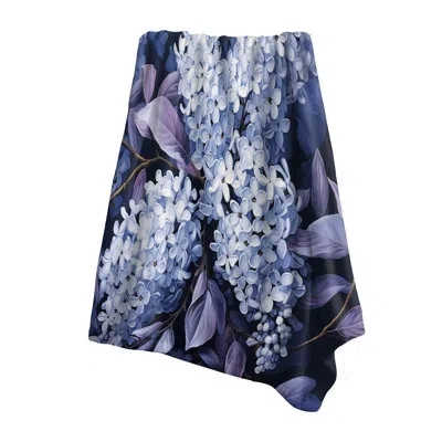 Design Art Blue Garden Of Lilacs - Lilacs Throw Blanket For Couch