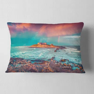 Design Art Blue Waters In Spring - Sea & Shore Printed Pillow