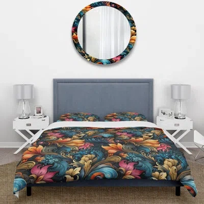 Design Art Bohemian Rhapsody Paisley Pattern Duvet Cover Set In Blue;yellow;pink