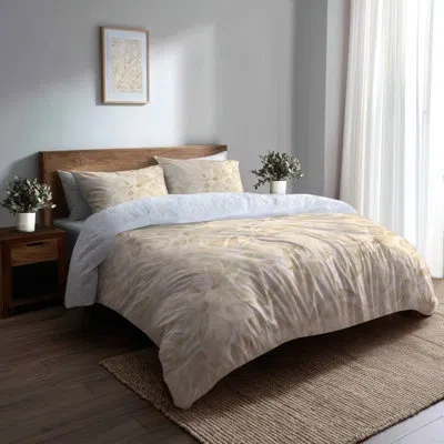 Design Art Boho Comforter Set Of 6 - Moroccan Beige Calming Mandala Comforter Bedding Set