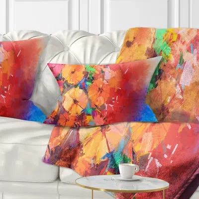 Design Art Bouquet Of Gerbera Flowers - Floral Printed Pillow