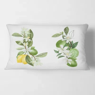 Design Art Bouquets Of Blooming Lemon Tree Branches Rectangular Pillow Cover & Insert