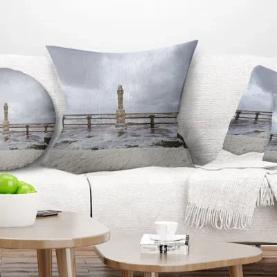 Design Art Bridge Spring Storm In Uruguay Panorama Lumbar Pillow