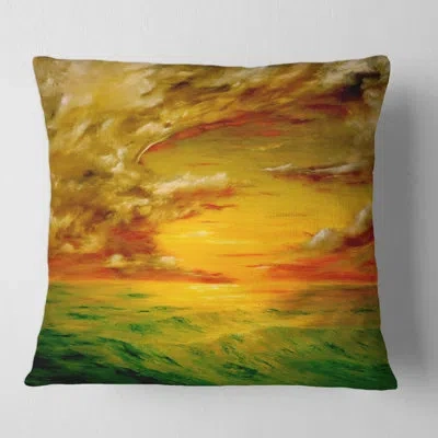 Design Art Bright And Sunset Santa Rosa California Square Pillow Cover & Insert