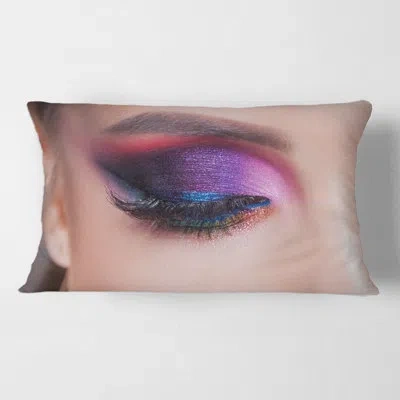 Design Art Bright Eye Makeup In Luxurious Shades Rectangular Pillow Cover & Insert