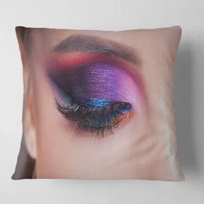 Design Art Bright Eye Makeup In Luxurious Shades Square Pillow Cover & Insert