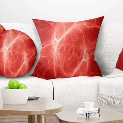Design Art Bright Lightning On Red Sky - Floral Printed Pillow