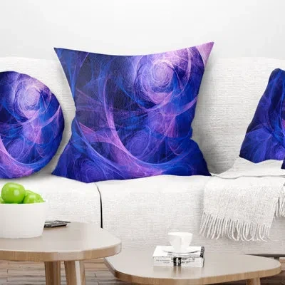 Design Art Bright Stormy Sky - Abstract Printed Pillow In Blue