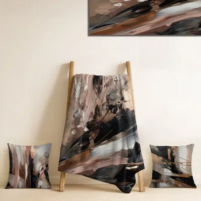 Design Art Brown And Black Beyond Boundaries Ii - Abstract For Couch In Black;brown