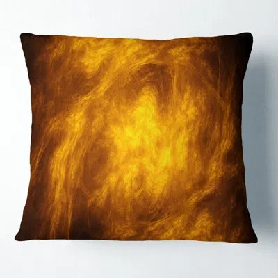 Design Art Brown Fractal Abstract Pattern - Abstract Printed Pillow
