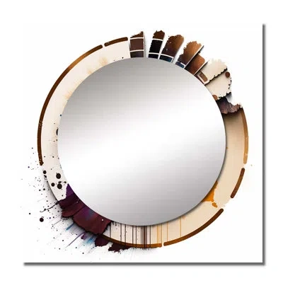Design Art Caclulating The Universe Vintage Spiral Art - Abstract Spirals Square Living Room Wall Mirror Art In White