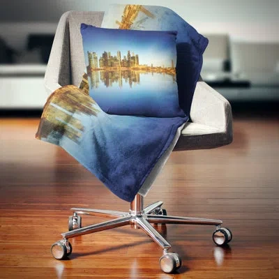 Design Art Calm Singapore Skyline - Cityscape Printed Pillow
