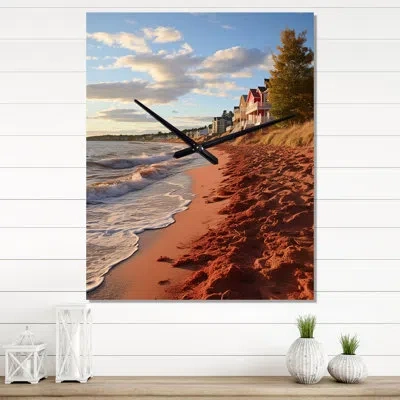 Design Art Canada Prince Edward Island - Nautical & Beach Very Large Wall Clocks In Beige