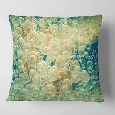 Design Art Chandelier In The Form Of Balls I Square Pillow Cover & Insert In Green