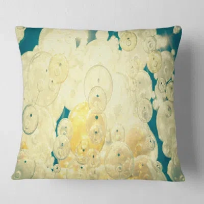 Design Art Chandelier In The Form Of Balls Ii Square Pillow Cover & Insert In Yellow