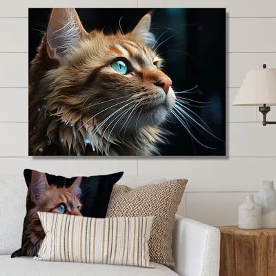 Design Art Chartreux Contemplation Cat Eyes - Cat Canvas Print In Wrapped Canvas