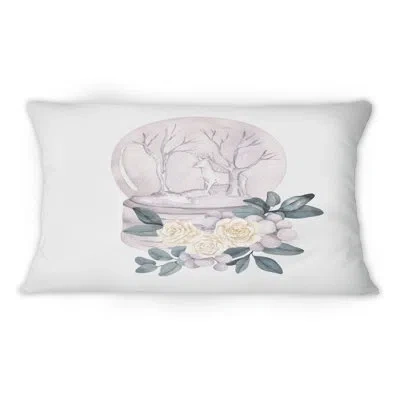 Design Art Christmas Snow Globe - Traditional Printed Throw Pillow 12" X 20"