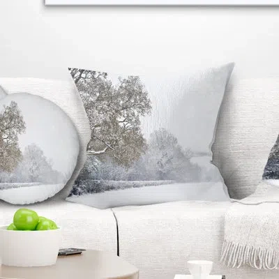 Design Art Christmas Winter Snow - Landscape Printed Pillow